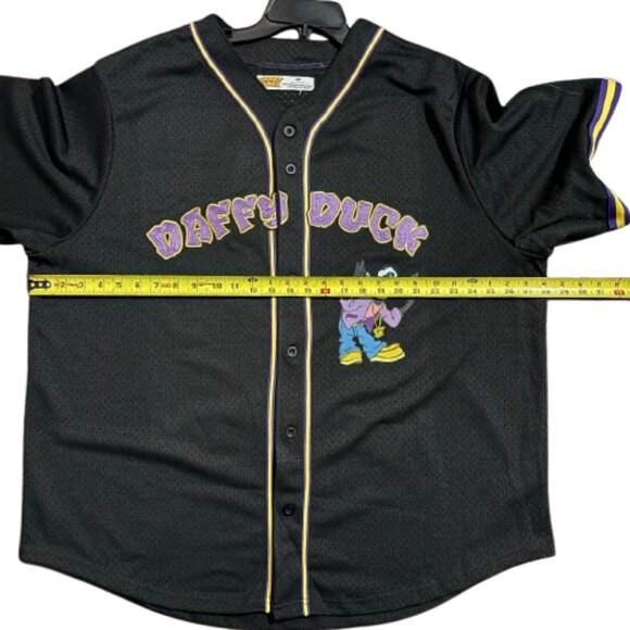 NWOT Men's Looney Tunes Daffy Freeze Max Hip Hop Button Up Baseball Jersey SZ 3X - Picture 14 of 16